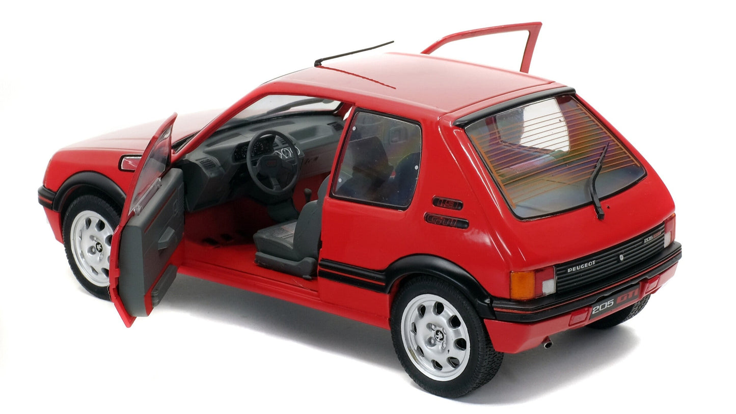PEUGEOT 205 GTI 1.9L MK 1 ROUGE VALLELUNGA 1988 - Solido - 1/18