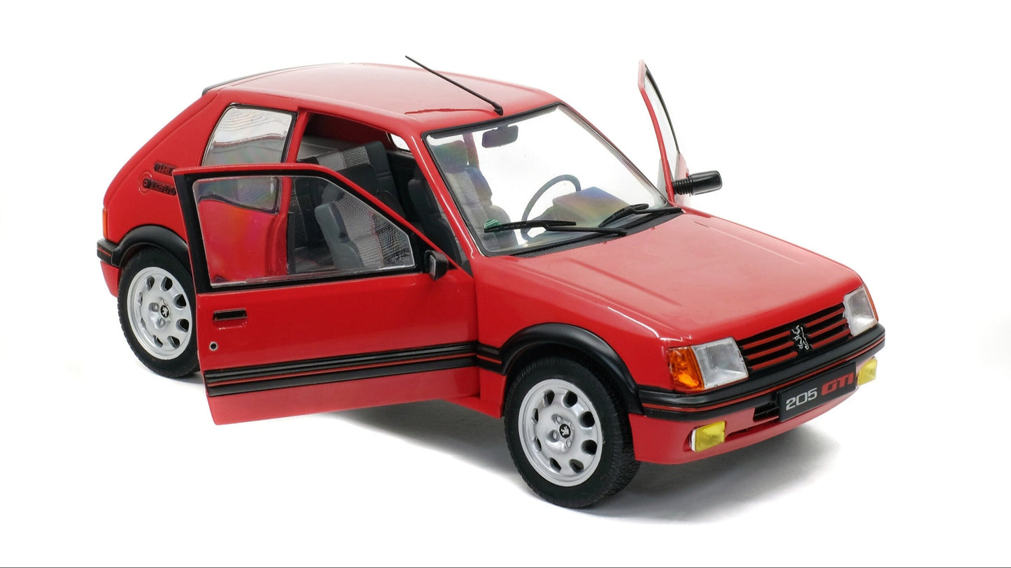 PEUGEOT 205 GTI 1.9L MK 1 ROUGE VALLELUNGA 1988 - Solido - 1/18
