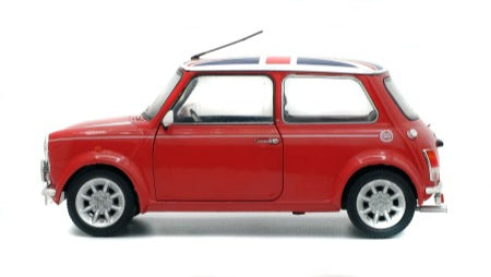 MINI COOPER SPORT RED & ENGLISH FLAG 1997 - Solido - 1/18