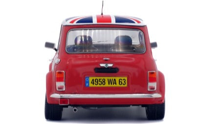 MINI COOPER SPORT RED & ENGLISH FLAG 1997 - Solido - 1/18