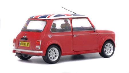 MINI COOPER SPORT RED & ENGLISH FLAG 1997 - Solido - 1/18