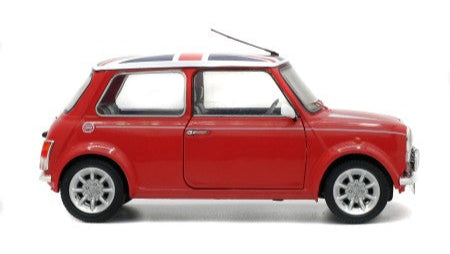 MINI COOPER SPORT RED & ENGLISH FLAG 1997 - Solido - 1/18