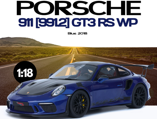 PORSCHE 911 (911.2) GT3 RS WP 2018 Bleu - GTSpirit - 1/18