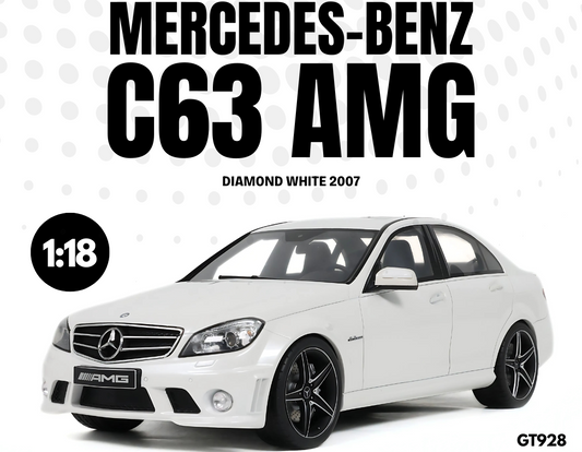 MERCEDES C63 AMG 2007 Blanc - GTSpirit - 1/18