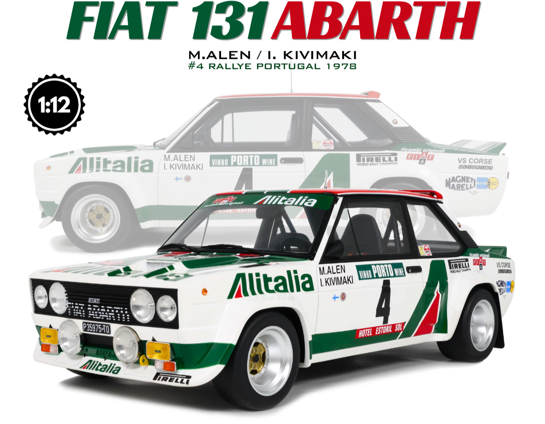 PRECOMMANDE - FIAT 131 ABARTH WHITE M.ALEN RALLYE PORTUGAL 1978 - Ottomobile - 1/12
