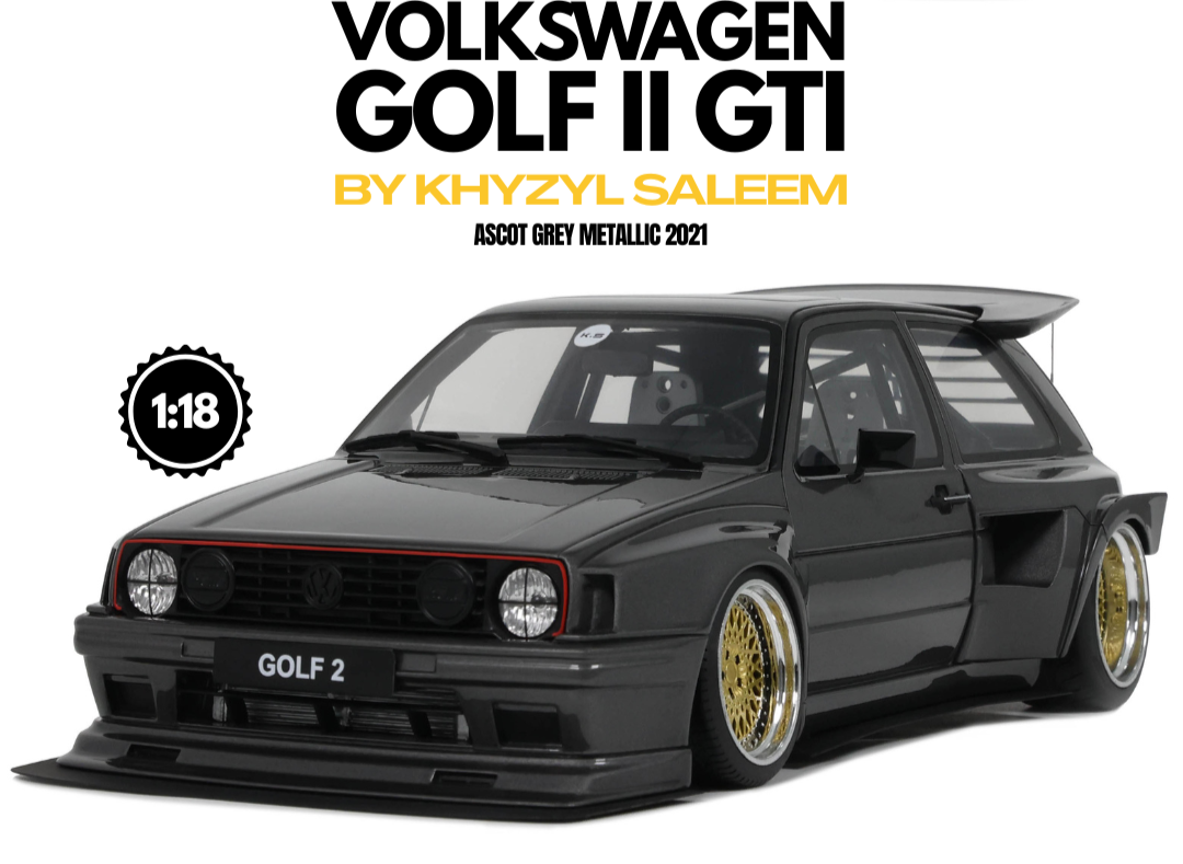 PRECOMMANDE - VOLKSWAGEN GOLF II GTI BY KHYZYL SALEEM ASCOT GREY METALLIC 2021 - Ottomobile - 1/18