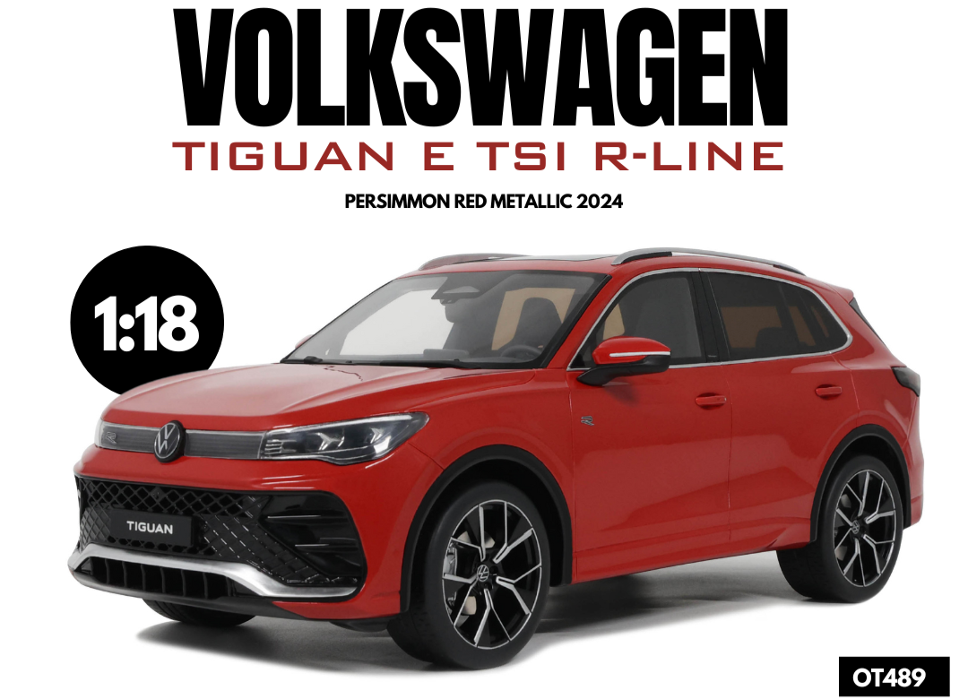 PRECOMMANDE - VOLKSWAGEN TIGUAN E TSI R-LINE PERSIMMON RED METALLIC LB3B 2024 - Ottomobile - 1/18