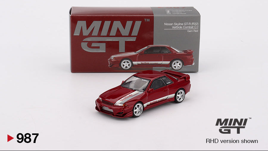 Nissan Skyline GT-R (R32) VeilSide Combat CI Rouge Gemme - MiniGT - 1/64