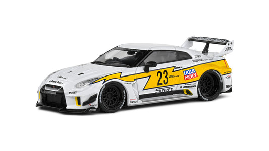 Nissan GTR35 LBWK Silhouette Blanc/Jaune 2019 - Solido - 1/43