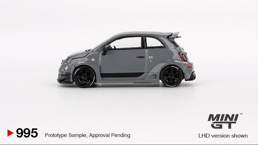 Abarth 595 LB-WORKS x Abas Works Gris - MiniGT - 1/64