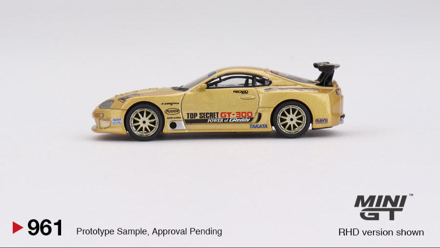 Toyota Supra (A80) Top Secret GT-300 Top Secret Gold - MiniGT - 1/64