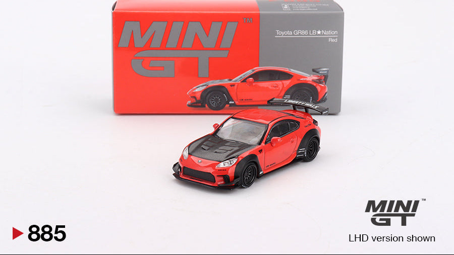 Toyota GR86 LB★Nation Rouge - MiniGT - 1/64