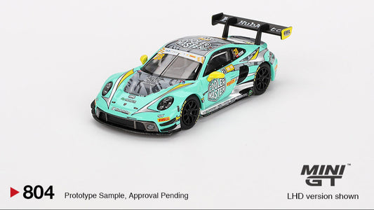PORSCHE 911 (992) GT3 R BLUE #28 HUBAUTO RACING MACAU GRAND PRIX - Mini GT - 1/64