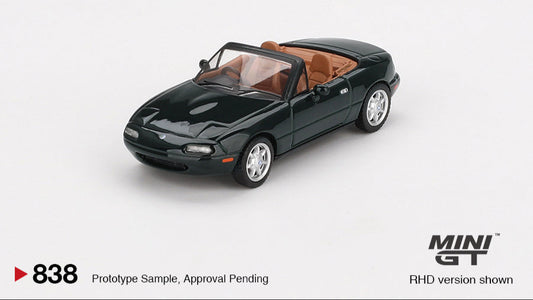 MAZDA MX5 EUNOS ROADSTER V-SPECIAL EXCELLENT GREEN MICA 1990 - Mini GT - 1/64