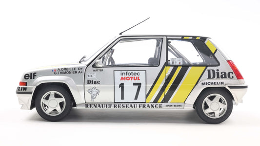 PRECOMMANDE - RENAULT 5 GT TURBO MK2 SILVER #17 A.OREILLE TOUR DE CORSE 1989 - Solido - 1/18