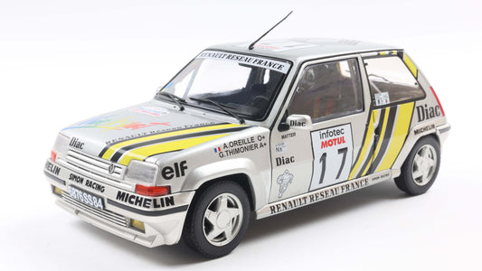 PRECOMMANDE - RENAULT 5 GT TURBO MK2 SILVER #17 A.OREILLE TOUR DE CORSE 1989 - Solido - 1/18