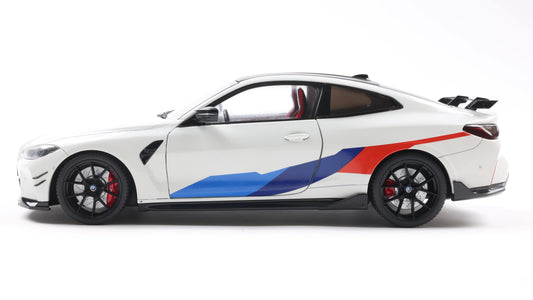 PRECOMMANDE - BMW M4 PERFORMANCE PARTS WHITE & M DECO 2025 - Solido - 1/18