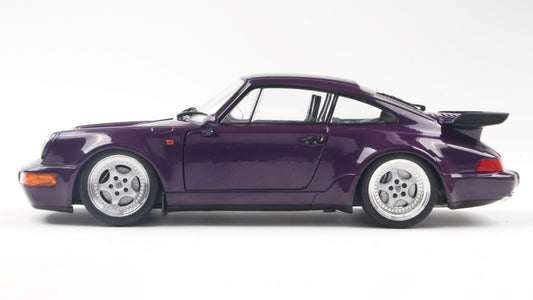 PRECOMMANDE - PORSCHE 911 (964) TURBO VIOLET BLUE METALLIC 1990 - Solido - 1/18