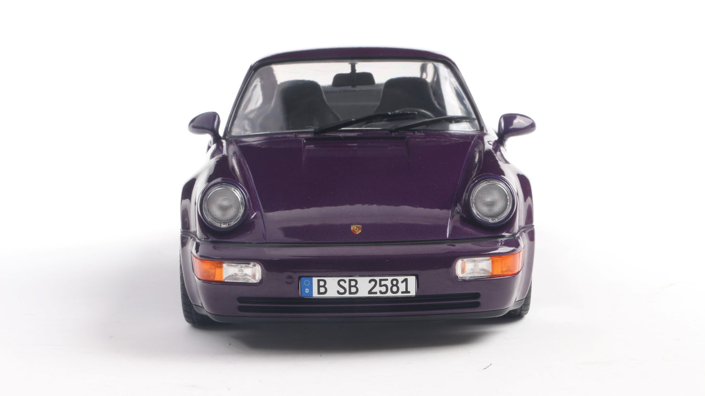PRECOMMANDE - PORSCHE 911 (964) TURBO VIOLET BLUE METALLIC 1990 - Solido - 1/18