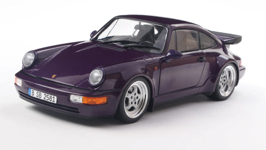PRECOMMANDE - PORSCHE 911 (964) TURBO VIOLET BLUE METALLIC 1990 - Solido - 1/18