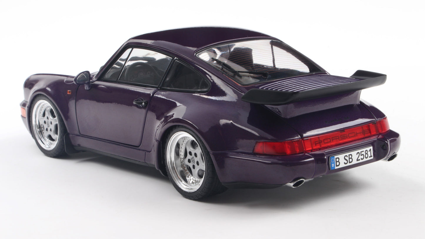 PRECOMMANDE - PORSCHE 911 (964) TURBO VIOLET BLUE METALLIC 1990 - Solido - 1/18