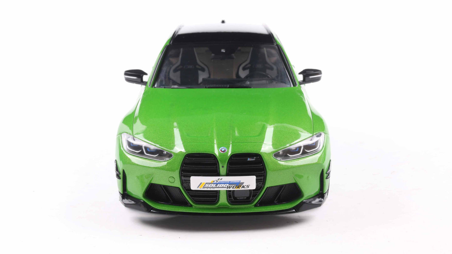 PRECOMMANDE - BMW M3 TOURING WITH PERFORMANCE PARTS GREEN METALLIC 2024 - Solido - 1/18