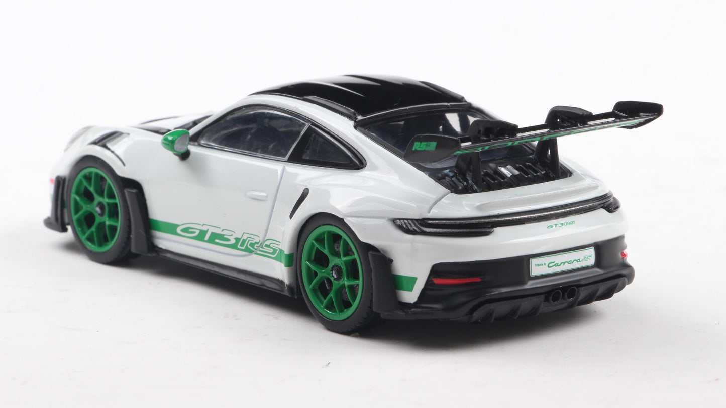 PRECOMMANDE - PORSCHE 911 (992) GT3 RS TRIBUTE TO CARRERA RS PACKAGE WHITE W/GREEN 2023 - Solido - 1/43