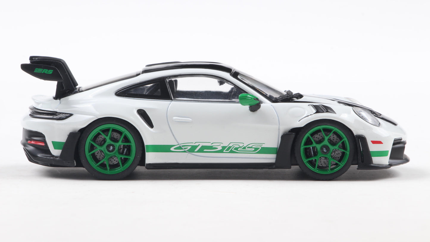 PRECOMMANDE - PORSCHE 911 (992) GT3 RS TRIBUTE TO CARRERA RS PACKAGE WHITE W/GREEN 2023 - Solido - 1/43