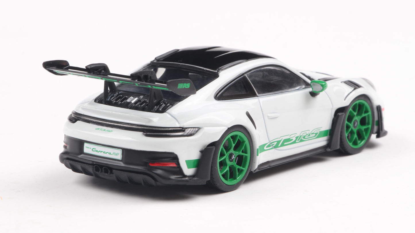 PRECOMMANDE - PORSCHE 911 (992) GT3 RS TRIBUTE TO CARRERA RS PACKAGE WHITE W/GREEN 2023 - Solido - 1/43