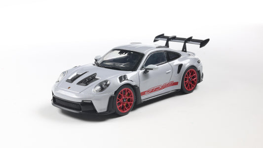 PRECOMMANDE - PORSCHE 911 (992) GT3 RS ICE GREY METALLIC W/PYRO RED 2023 - Solido - 1/43
