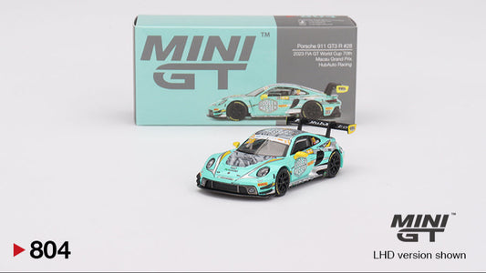 PORSCHE 911 (992) GT3 R BLUE #28 HUBAUTO RACING MACAU GRAND PRIX - Mini GT - 1/64
