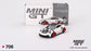 PORSCHE 911 (992) GT3 RS WEISSACH PACK WHITE WITH PYRO RED LHD 2 - Mini GT - 1/64
