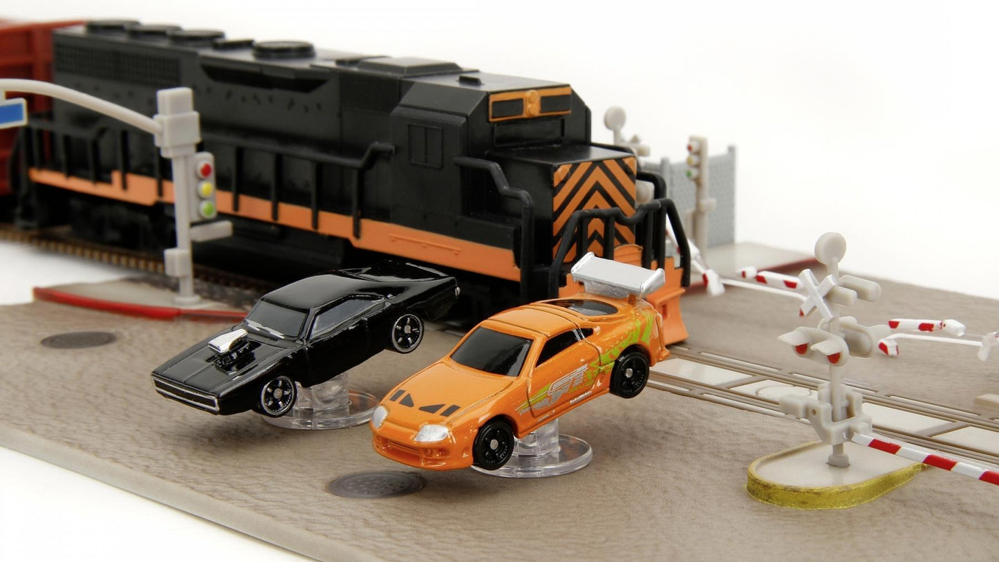 Fast & Furious Nano Train Scene Diorama - Jada - Nano