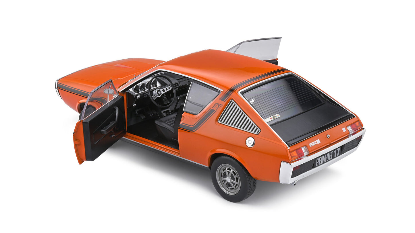 Renault 17 TL Orange 331 / Black stripes 1973 - Solido - 1/18