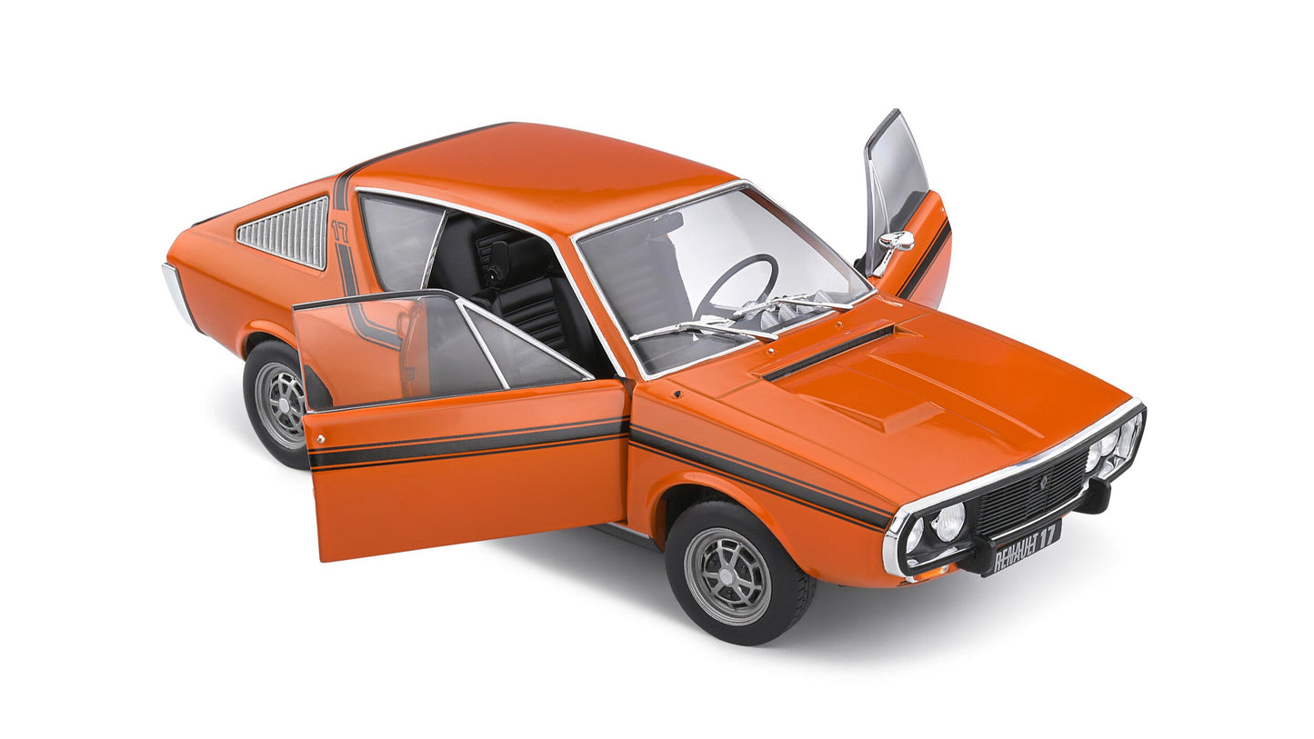 Renault 17 TL Orange 331 / Black stripes 1973 - Solido - 1/18