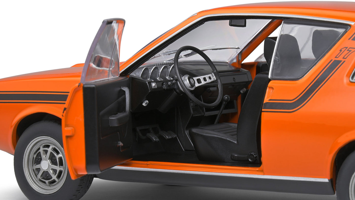Renault 17 TL Orange 331 / Black stripes 1973 - Solido - 1/18