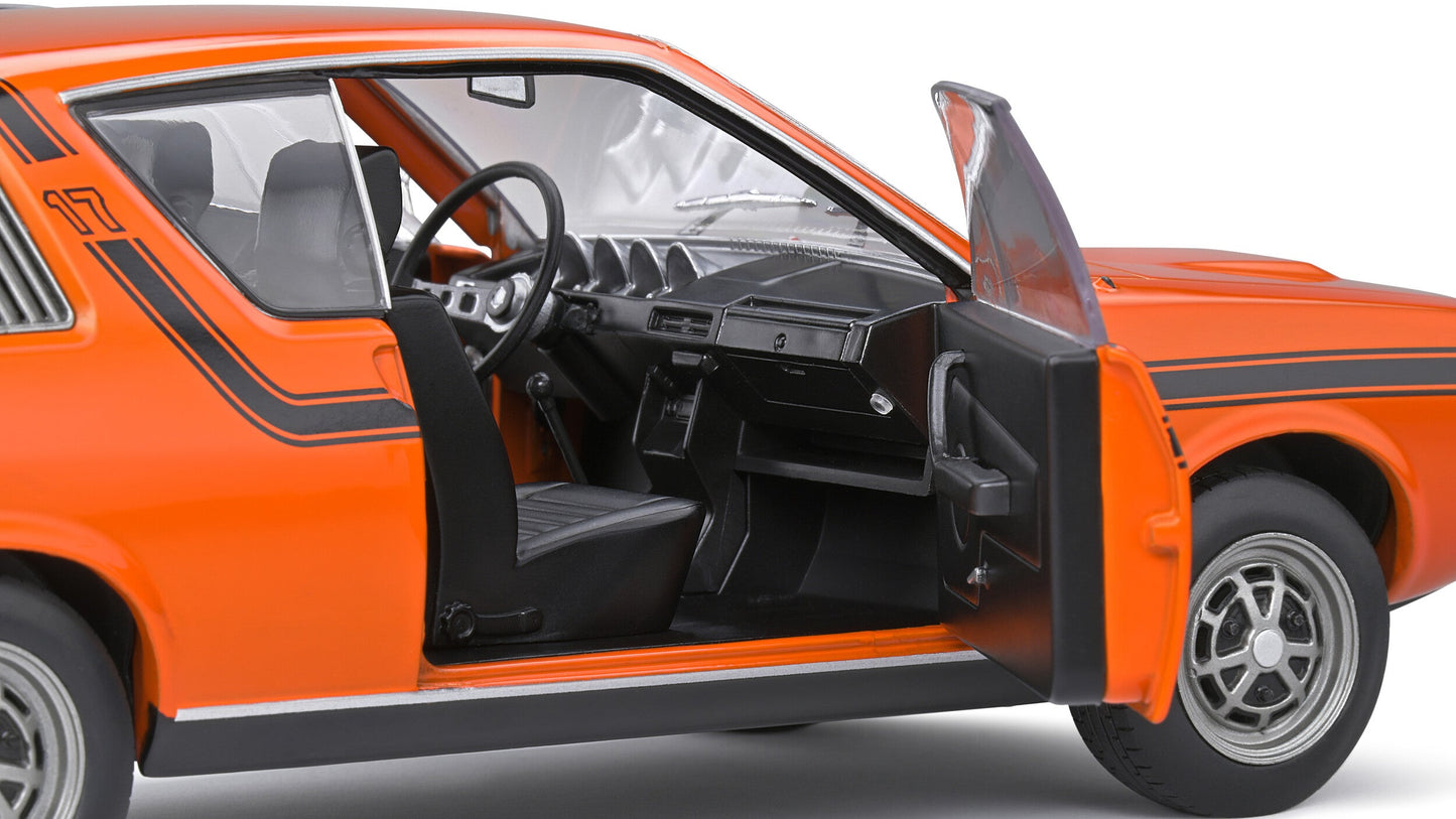 Renault 17 TL Orange 331 / Black stripes 1973 - Solido - 1/18