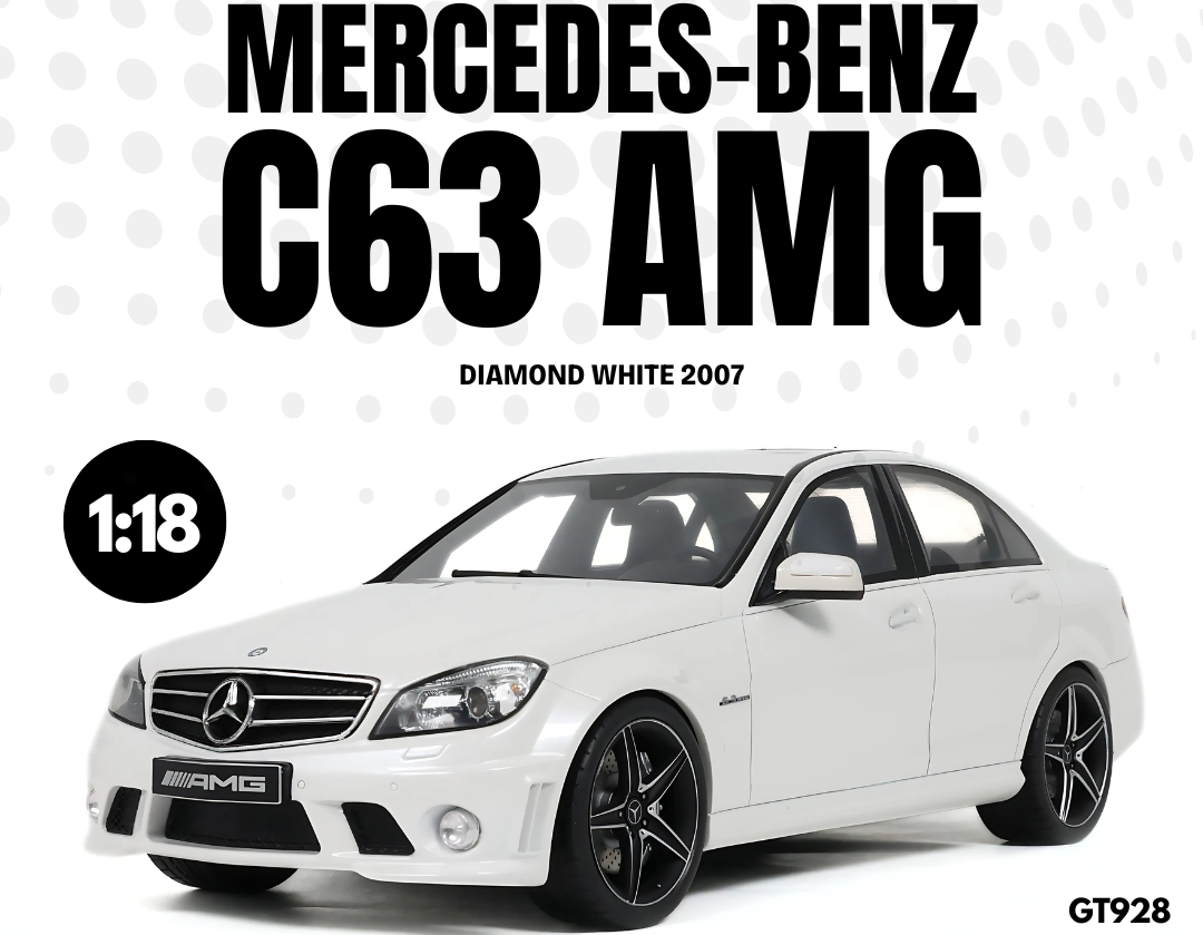 MERCEDES C63 AMG 2007 Blanc - GTSpirit - 1/18
