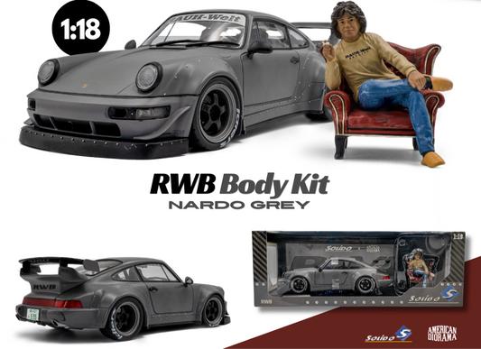 RWB BODYKIT NARDO GREY 2024 + Figurine - Solido - 1/18