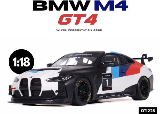 PRECOMMANDE - BMW M4 GT4 GT4 WHITE PRESENTATION 2022 - Ottomobile - 1/18