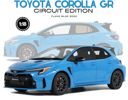 TOYOTA COROLLA GR CIRCUIT EDITION FLAME BLUE 2022 - Ottomobile - 1/18