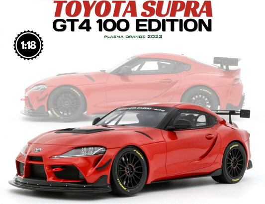 TOYOTA SUPRA GT4 100 EDITION PLASMA ORANGE 2023 - Ottomobile - 1/18